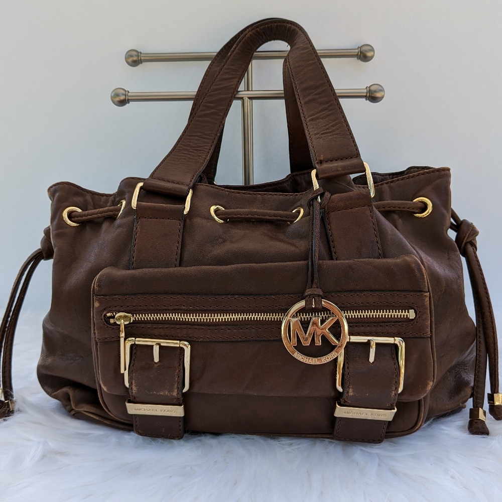 MICHAEL KORS, GORGEOUS CHOCOLATE /EXPRESSO,HANDBAG EUC